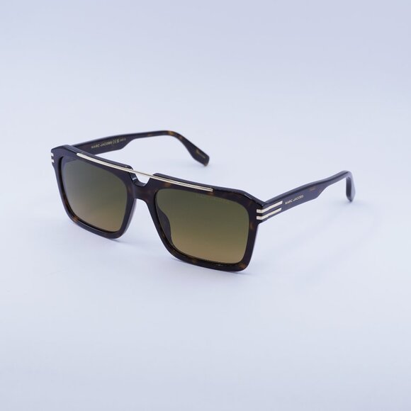 Marc Jacobs MARC 752/S 0086 SE Sunglasses Havana Square Frame Grey Lenses